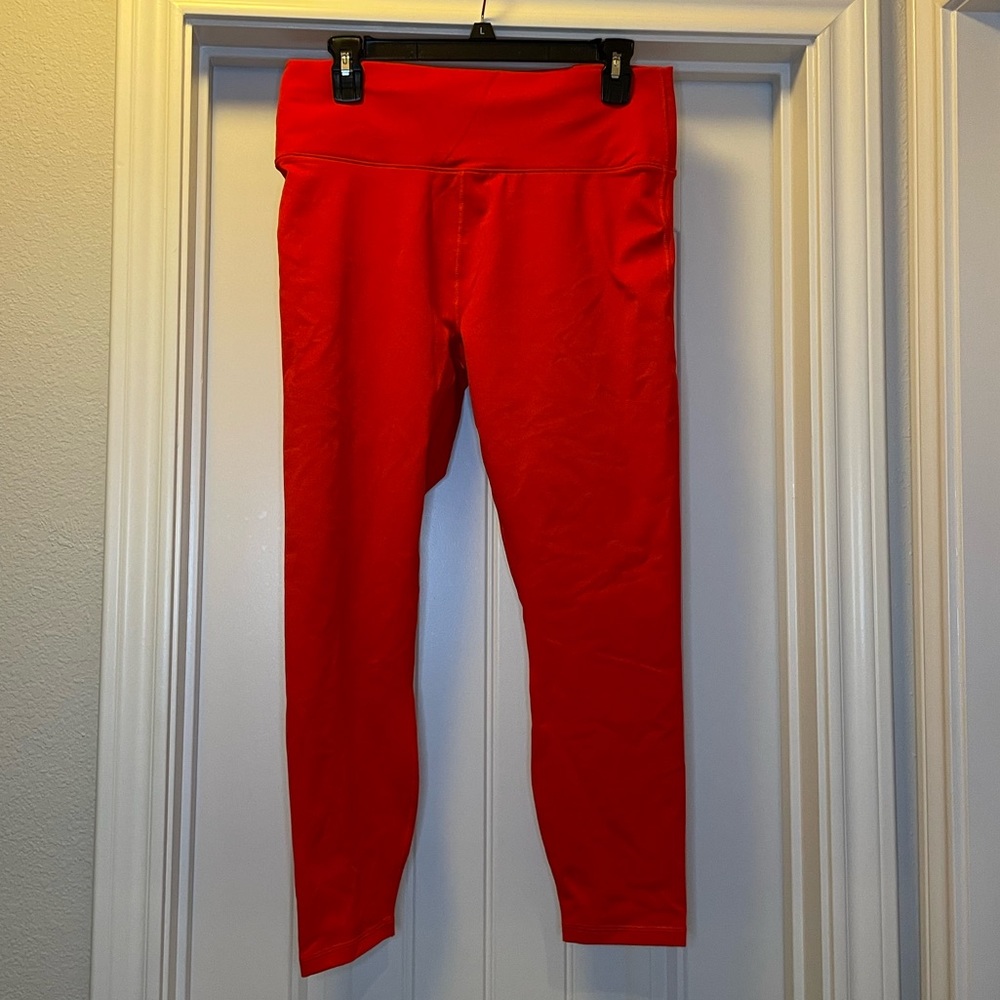 Red Ladies Fabletics Leggings, Size XL